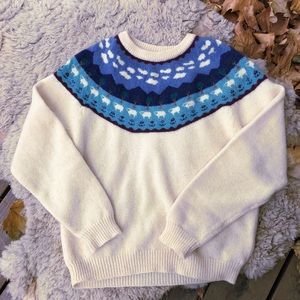 100% Wool Counting Sheep Cozy Sweater!